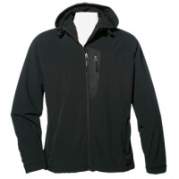 Herren Freizeitjacke GOTOP Vincenzo Softshell Jacke mit Kapuze Farbe: Black (Schwarz) Größe: L