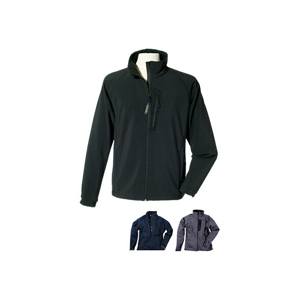 Herren Softshelljacke Segeljacke Freizeitjacke GOTOP Livorno Softshell Jacke Farbe: Black (Schwarz) Größe: L