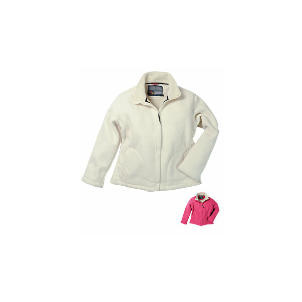 Damen Freizeitjacke Damenfleece - GOTOP Chiara Damen Fleece Jacke Farbe: Ivory (Elfenbeinfarben), Größe: L