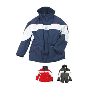 Herren Bootsjacke Segeljacke Coastal GOTOP Halifax Jacke Farbe: Graphite/White/Red ( Dunkelgrau/Weiß/Rot ), Größe: XL