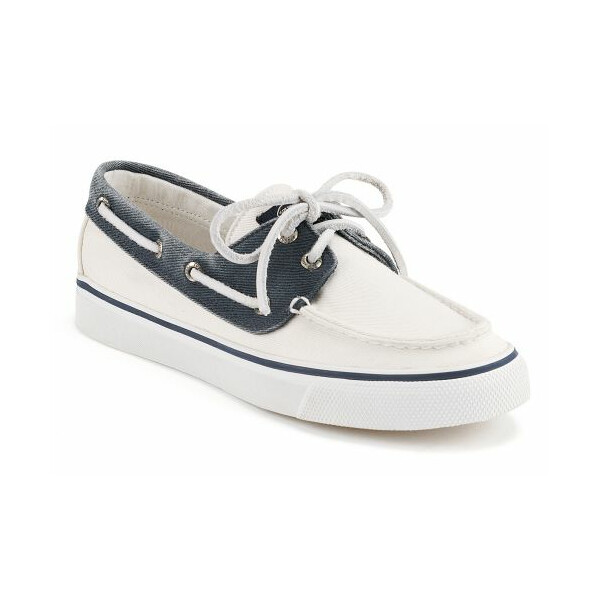 Sperry Top-Sider Damenschuh Bahama Canvas White/Navy Größe 38 / 7.5